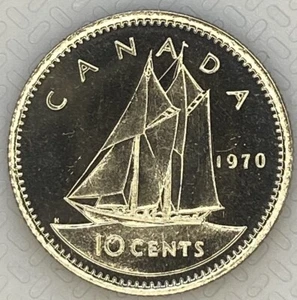 1970 CANADA 10 CENTS PROOF LIKE DIME COIN - Picture 1 of 2