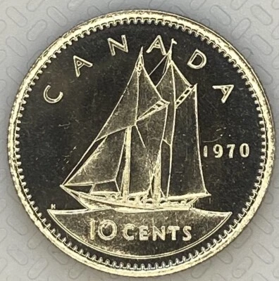 1970 CANADA 10 CENTS PROOF LIKE DIME COIN - Image 1 of 2