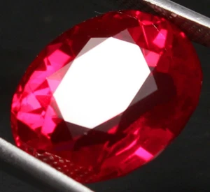 Rubino rosso sangue birmano certificato naturale 10x8 mm taglio ovale pietra preziosa sfusa non riscaldata - Foto 1 di 6