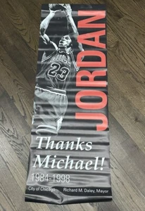 Rare 2side Michael Jordan 1984-1998 Chicago Bulls Banner Sign HUGE XL Classic MJ - Picture 1 of 9