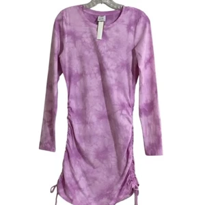 Victoria's Secret PINK Kleid L geraffte Seiten rosa Batik über Knie Damen - Bild 1 von 7