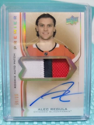 /65 - 2020-21 Upper Deck Premier Alec Regula Premier Rookie Auto Patch #AR-RE - Image 1 of 2