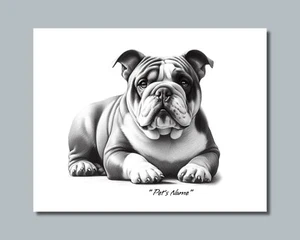 Personalized PIT BULL BULLY Pet Print Photo DOG'S NAME Picture 8x10 11x14 (P3) - Picture 1 of 10