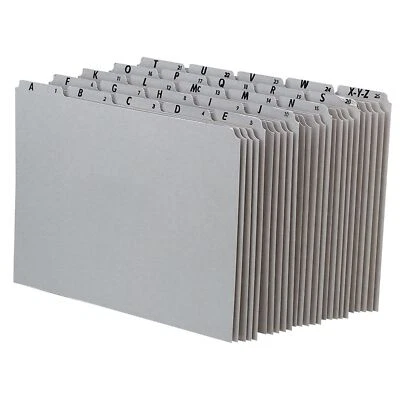 Gray Binder Dividers File Guides A-Z 1/5 Cut Tabs 25 Pack Acid Free - Image 1 of 4