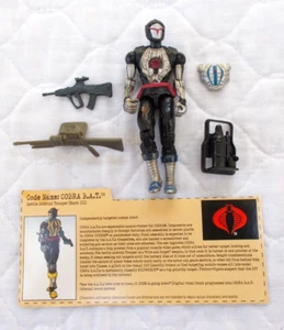 Hasbro G.I. Cobra B.A.T (v3) 2002 Joe, Battle Android Trooper completo con tarjeta - Imagen 1 de 2