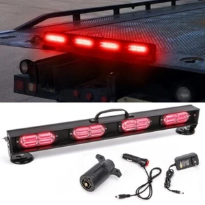 Wireless LED Light Bar Tow Stick Flashing Emergency Warning Magnetic Base 7 Pins - Picture 1 of 10