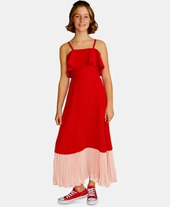 Rare Editions Big Girls Ruffle-Trim Pleated Maxi Dress - Size 16 - Picture 1 of 5