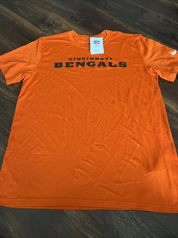 New Nike Cincinnati Bengals Mens Football Dri-fit Shirt Size XL Orange Cover