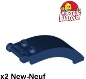 Lego 2x Windscreen 6x2x2 Griff Bar Handle Cockpit Kurve dunkelblau 92474 NEU - Bild 1 von 1