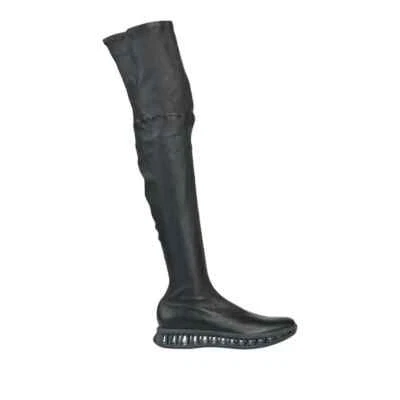 Botas planas Clergerie Paris Modena de cuero sobre la rodilla talla FR 37 NUEVAS EN CAJA $1200 Foto 1 de 4