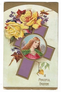 ANTIQUE Postcard A Peaceful Easter 1911 - Imagen 1 de 2