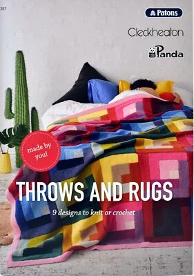 Throws and Rugs Patons Cleckheaton Panda 8 ply 12 ply chunky - Image 1 of 2