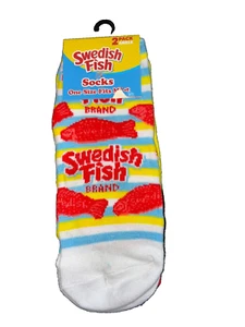 Sweedish Fish Novelty 2 Pack Ankle Socks One Size Fits Most Funny gag Gift Food - Picture 1 of 2