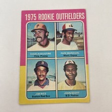 1975 Topps #616-1975 Rookie Outfielders- Jim Rice RC, Augustine, Mangual, Scott