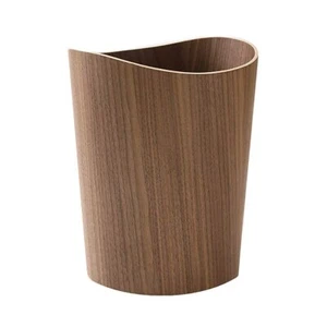 2.3 Gallons Wood Trash Can Wastebasket For Home Or Office Japanesestyle Natural - Picture 1 of 7