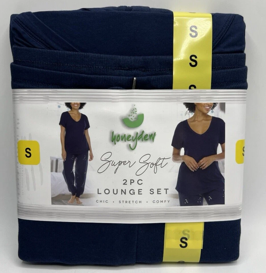 Women's Size S Honeydew Super Soft 2-Piece Lounge Set Pajamas Blue Moons