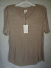 A New Day Women's Cobble Solid Button Up Short Sleeve Top M (Yy) (Ccc) (Ddd)