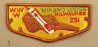 Mikano Lodge 231 Flap Patch Milwaukee County Council BRN Bdr. [EX504]