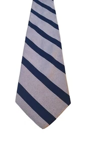 Lauren Ralph Lauren Neck Tie Mens Navy Purple Striped REPP Tie 100% Silk Office - Picture 1 of 13