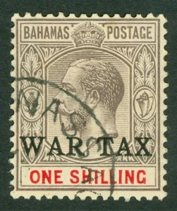 Sg 95 Bahamas 1918 1 Gris, Noir & Carmine. Un Très Fine D'Occasion Cds Exemple - Bild 1 von 1