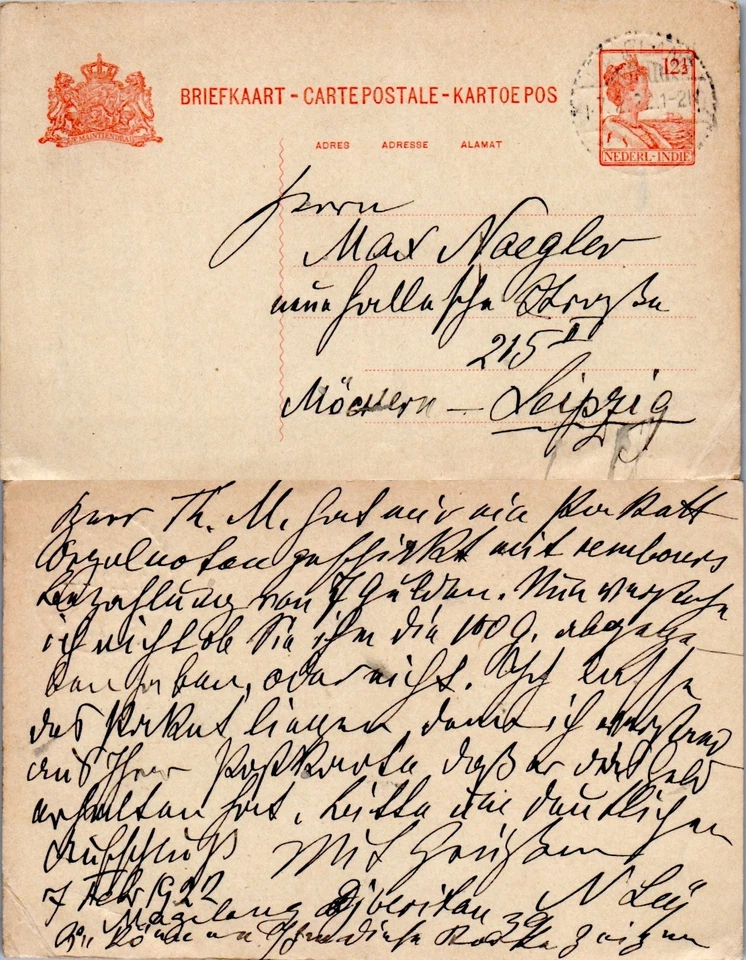 НИДЕРЛАНДСКИЕ ПОЧТОВЫЕ КАНЦЕЛЯРСКИЕ ТОВАРЫ 1920-е (A19/4) - Изображение 1 из 1