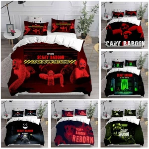 Cosplay Scary Baboon Gorilla 3D Duvet Cover Bedding Set Pillowcase Quilt Single - Picture 1 of 32