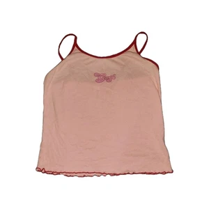 Gap Girls Size Small Crop Tank Top Spaghetti Straps Pink VTG Y2k 00s Retro Logo - Picture 1 of 6