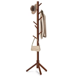 Coat Rack, Freestanding Coat Rack with 8 Hooks and 3 Adjustable Size Tree Coa... - Picture 1 of 7