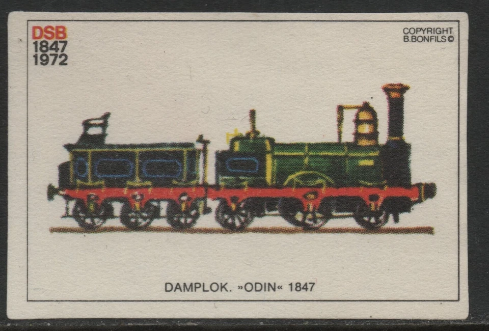 DENMARK  # 1-1587 # OLD TRAINS FROM DENMARK # POSTER STAMP # MNH # - Image 1 of 4