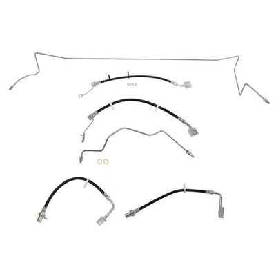 For Dodge Ram 1500 2009-2010 TRQ BLA00758 Front & Rear Brake Hydraulic Hose Kit Foto 1 de 4