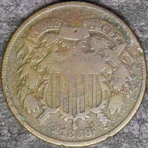 1868 2C Two Cent Piece - ✪COINGIANTS✪ - Picture 1 of 2