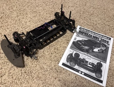 58317 Tamiya TB02 CLK DTM AMG Mercedes rolling chassis NSX/Nissan GTR/Imprezza/ - Image 1 of 4