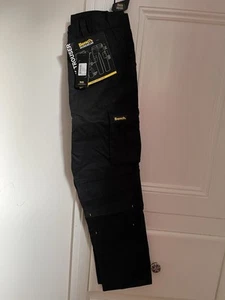 Bench Workwear Mens Black Toronto Cargo Trouser with Kneepad Pocket 32/31 - Picture 1 of 3