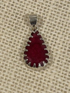 Ruby Sterling Silver Pendant Genuine Corundum Beryl Gemstones in 925 Jewellery - Picture 1 of 3
