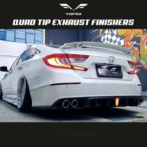 YOFER DESIGN QUAD EXHAUST TIPS SET ACCORD 2018-2022 - Picture 1 of 7