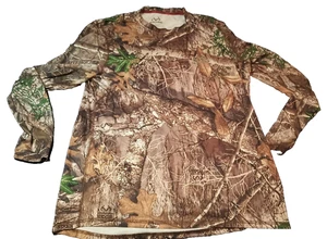 Real Tree Large Lightweight Camouflage Long Sleeve Shirt Unisex Hunting Stretch - Picture 1 of 8
