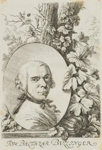 J. SCHELLENBERG (*1740), Johann Balthasar Bullinger, um 1770, Rad. Klassizismus - Picture 1 of 4