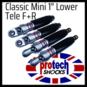Classic Mini 1" Lowered Telescopic Shock Absorber Set Protech Shocks Damper - Picture 1 of 1