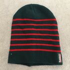 Bunnings trade Mens beanie one size green red stripes 35.0025