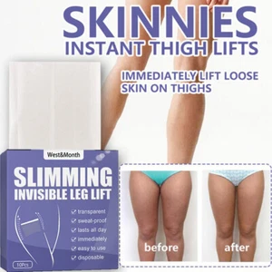 10pcs Invisible Leg Lift Stickers Latex Free Thigh Shaping Lifting Slimming Tape - Picture 1 of 9
