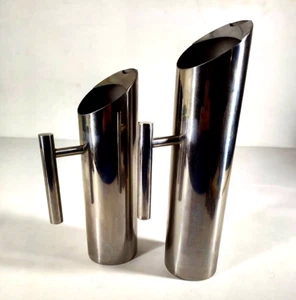 2 Pitchers Stainless Steel Slant Top w/ Floating Handle MCM - Bild 1 von 11