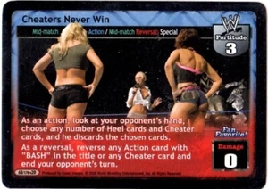 WWE: Cheaters Never Win [Played] card type Mid-match Action Raw Deal Wrestling W - Picture 1 of 1