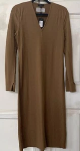 RAG & BONE Yan V-Neck Long Sleeve Wool Maxi Dress Camel M $450 W/tags - Picture 1 of 15
