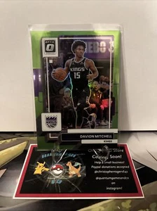 2022-23 Donruss óptica Davion Mitchell verde lima Prizm #/149 Sacramento Kings - Imagen 1 de 2