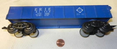 Góndola Marx 51170 Erie Blue Drop End letras blancas calibre O 8 ruedas camiones G Foto 1 de 4