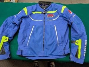 SUZUKI Men Riding Jacket Armour Bike Leather Racing Motorcycle Jacket med - Bild 1 von 6