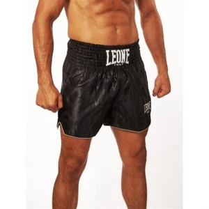 LEONE 1947 PANTALONCINO PANTA THAI BASIC MOD. AB766 NERO - KICKBOXING MUAY THAI - Foto 1 di 1
