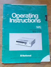 National NV-777 VCR Instruction Booklet Manual Guide *FREE POSTAGE*