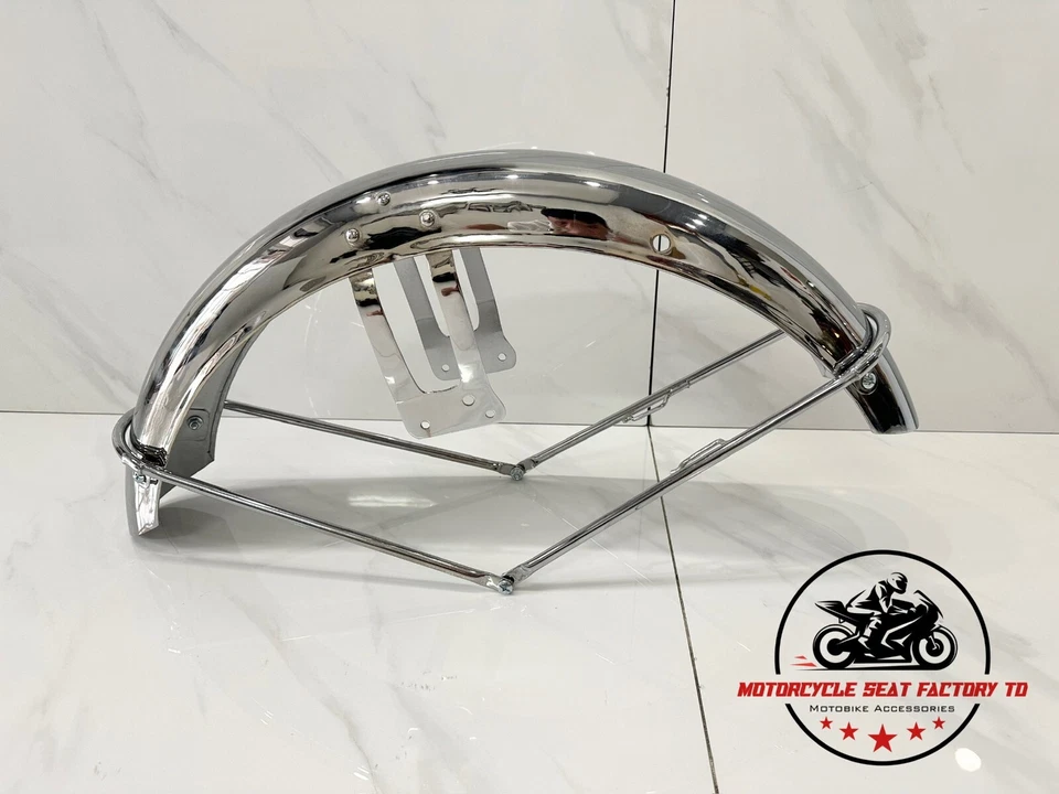 Guardabarros delantero Honda CB450 1968-1969 reproducción guardabarros CB 450 police cromado. Foto 1 de 4