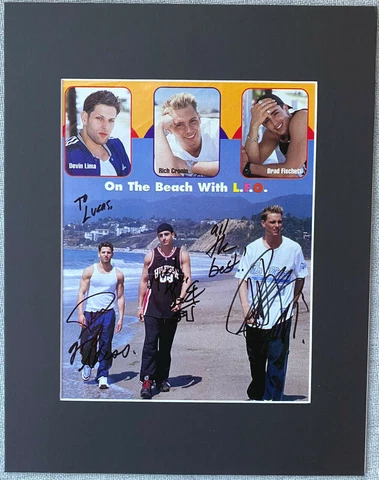 Pop Band LFO Signed 11x14 Matted Autograph - Authentic, Devin Lima, Rich Cronin Cover